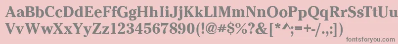 CheltenhamBold Font – Gray Fonts on Pink Background