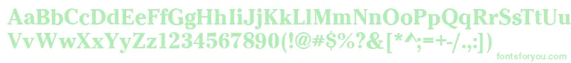 CheltenhamBold Font – Green Fonts on White Background