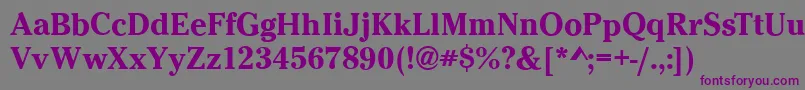 CheltenhamBold Font – Purple Fonts on Gray Background
