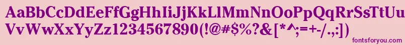 CheltenhamBold Font – Purple Fonts on Pink Background