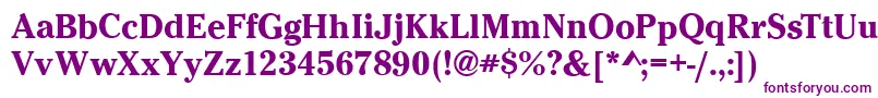 CheltenhamBold Font – Purple Fonts on White Background