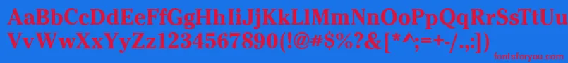 CheltenhamBold Font – Red Fonts on Blue Background