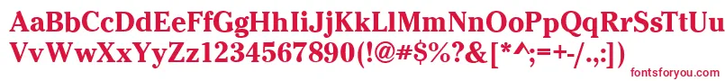 フォントCheltenhamBold – 赤い文字