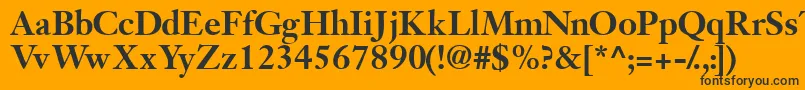 JansonsskBold Font – Black Fonts on Orange Background