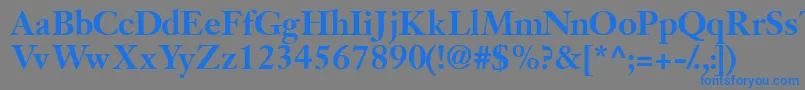 JansonsskBold Font – Blue Fonts on Gray Background