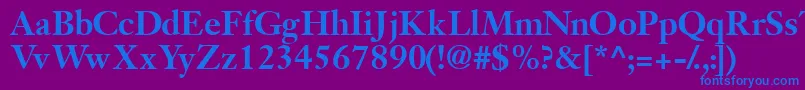 JansonsskBold Font – Blue Fonts on Purple Background