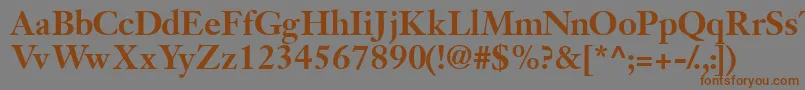 JansonsskBold Font – Brown Fonts on Gray Background