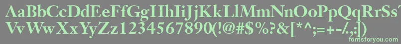 JansonsskBold-Schriftart – Grüne Schriften auf grauem Hintergrund