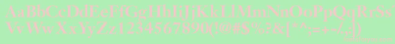 JansonsskBold Font – Pink Fonts on Green Background