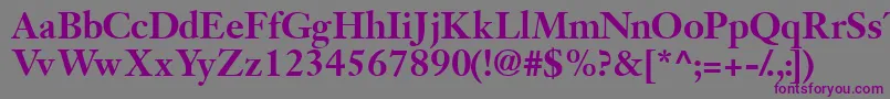 JansonsskBold Font – Purple Fonts on Gray Background