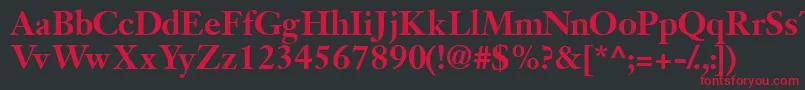 JansonsskBold Font – Red Fonts on Black Background