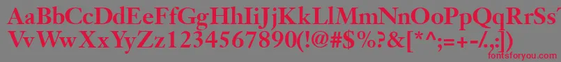 JansonsskBold Font – Red Fonts on Gray Background