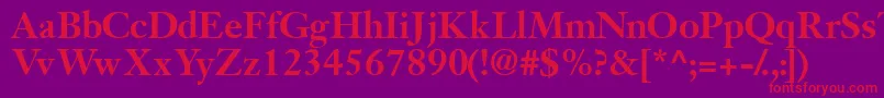 JansonsskBold Font – Red Fonts on Purple Background