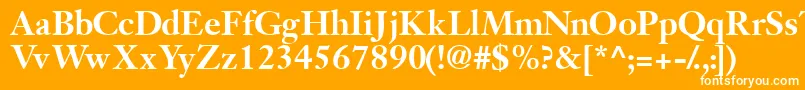 JansonsskBold Font – White Fonts on Orange Background