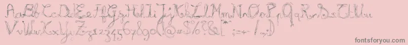 BurningLight-Schriftart – Graue Schriften auf rosa Hintergrund
