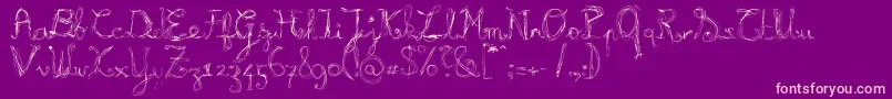 Police BurningLight – polices roses sur fond violet