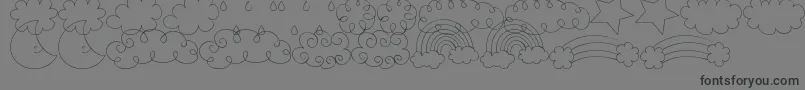fuente MtfSweetSkyDings – Fuentes Negras Sobre Fondo Gris