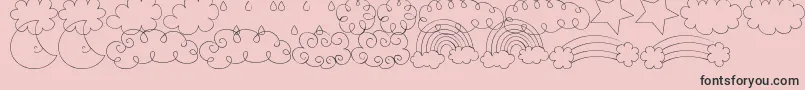 MtfSweetSkyDings Font – Black Fonts on Pink Background