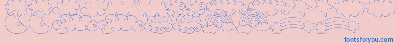 Шрифт MtfSweetSkyDings – синие шрифты на розовом фоне