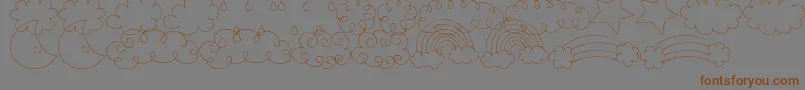 Weitere Informationen zur MtfSweetSkyDings-Schriftart MtfSweetSkyDings-Schriftart – Braune Schriften auf grauem Hintergrund