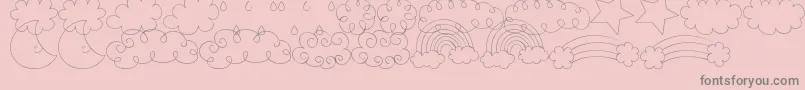 Więcej informacji o czcionce MtfSweetSkyDings Czcionka MtfSweetSkyDings – szare czcionki na różowym tle