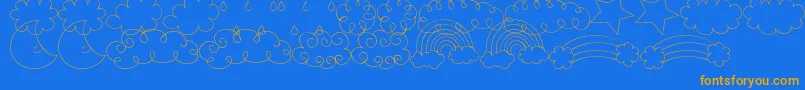 Подробнее о шрифте MtfSweetSkyDings Шрифт MtfSweetSkyDings – оранжевые шрифты на синем фоне