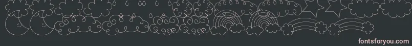 Шрифт MtfSweetSkyDings – розовые шрифты на чёрном фоне