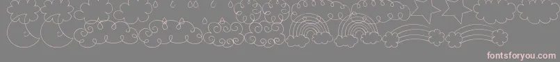 MtfSweetSkyDings Font – Pink Fonts on Gray Background