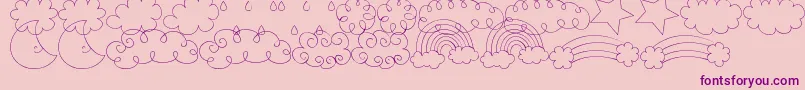 MtfSweetSkyDings Font – Purple Fonts on Pink Background