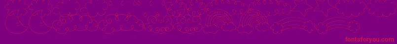 MtfSweetSkyDings Font – Red Fonts on Purple Background