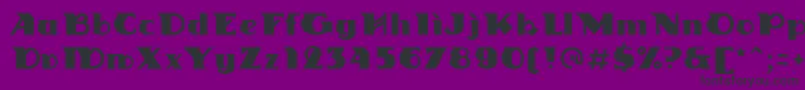 フォントLinotypedharma – 紫の背景に黒い文字