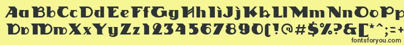 Linotypedharma Font – Black Fonts on Yellow Background