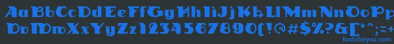 Linotypedharma Font – Blue Fonts on Black Background