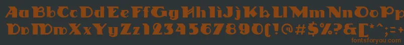 Linotypedharma Font – Brown Fonts on Black Background
