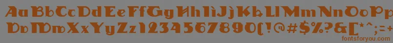 Linotypedharma Font – Brown Fonts on Gray Background