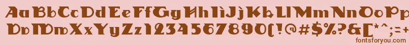 Linotypedharma Font – Brown Fonts on Pink Background