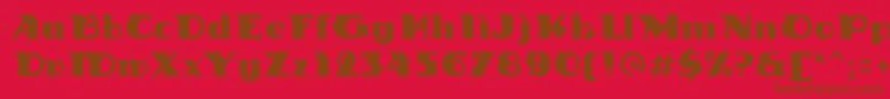 Linotypedharma Font – Brown Fonts on Red Background