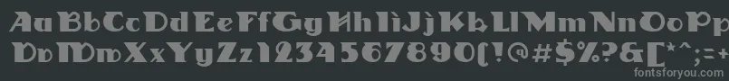 フォントLinotypedharma – 黒い背景に灰色の文字