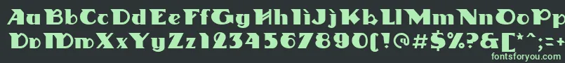 Linotypedharma Font – Green Fonts on Black Background