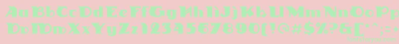 Linotypedharma Font – Green Fonts on Pink Background