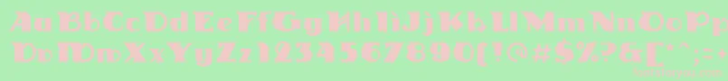 Linotypedharma Font – Pink Fonts on Green Background