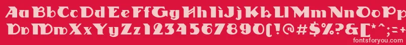 Linotypedharma Font – Pink Fonts on Red Background