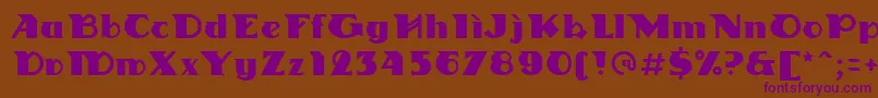 Linotypedharma Font – Purple Fonts on Brown Background