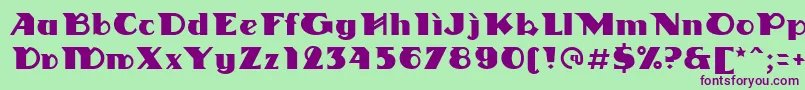 Linotypedharma Font – Purple Fonts on Green Background