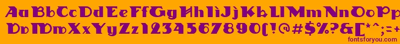 Linotypedharma Font – Purple Fonts on Orange Background