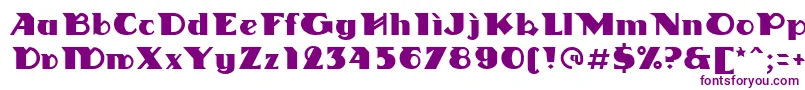 フォントLinotypedharma – 白い背景に紫のフォント