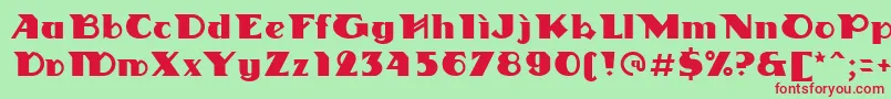 Linotypedharma Font – Red Fonts on Green Background