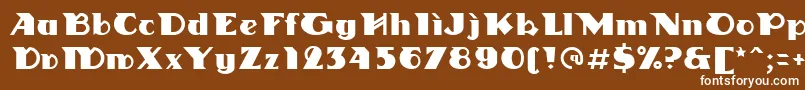 Linotypedharma Font – White Fonts on Brown Background