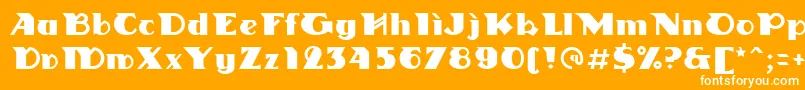 Linotypedharma Font – White Fonts on Orange Background