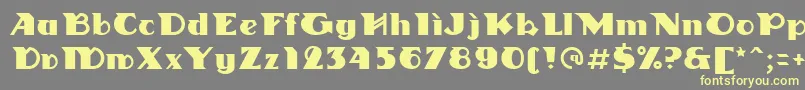 Linotypedharma Font – Yellow Fonts on Gray Background